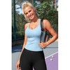 Attraco Women's Ribbed Workout Crop Tops with Built in Bra Yoga Racerback Tank Top Sport Tops Activewear Tops - 2 of 4