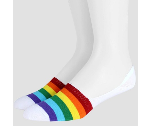 Men's Sock Talk Equality Liner Socks - White 10-13