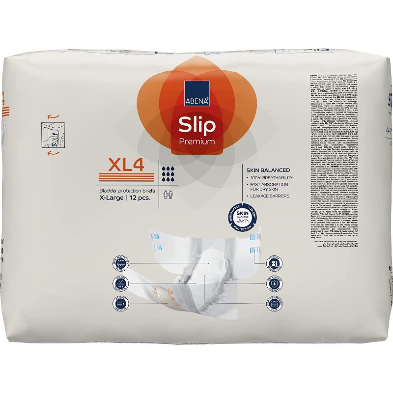 Abena Slip, Premium Incontinence Briefs, Level 4 Maximum Absorbency (Small To Extra Large Sizes), 2 of 4