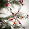Beaded Snowflake Ornament Multicolor 7"H  Set of 2 - 2 of 2