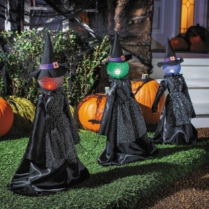 Morris Costumes 27 1/2" Light-Up LED Witch Pathway Yard Stakes Halloween Decoration - 1 of 1