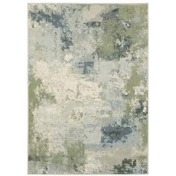 Bryant Contemporary Abstract Indoor Area Rug Blue/Green - Captiv8e Designs