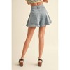 Women's High Waist Flared Denim Skorts - MIOU MUSE - 2 of 3