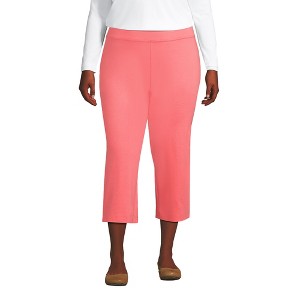 Lands' End Women's Starfish Mid Rise Pull On Crop Pants - 1 of 4