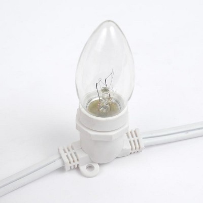 Commercial Grade White Outdoor LED Globe String Lights, 330 Feet