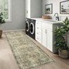 Vintage Machine Washable Rug for Living Room Non-Slip Non-Shedding Distressed Floral Printed Indoor Carpet - 4 of 4