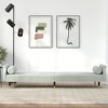 vidaXL Sofa Bed with Cushions Light Gray Velvet - 3 of 4