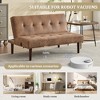 YONWAY Foldable Futon Sofa Bed, Flannel Fabric Back Adjustable Loveseat, with Charging Port, for Living Room,Bedroom,Apartment - 4 of 4