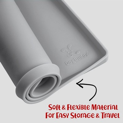 Large Mist Silicone Waterproof Dog Food Mat with Raised Edges