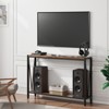 2-Tier Narrow Console Sofa Side Table for Entryway Hallway Living Room, Premium Entryway Furniture, 42.9in L x 9.8in W x 29.9in H - 4 of 4