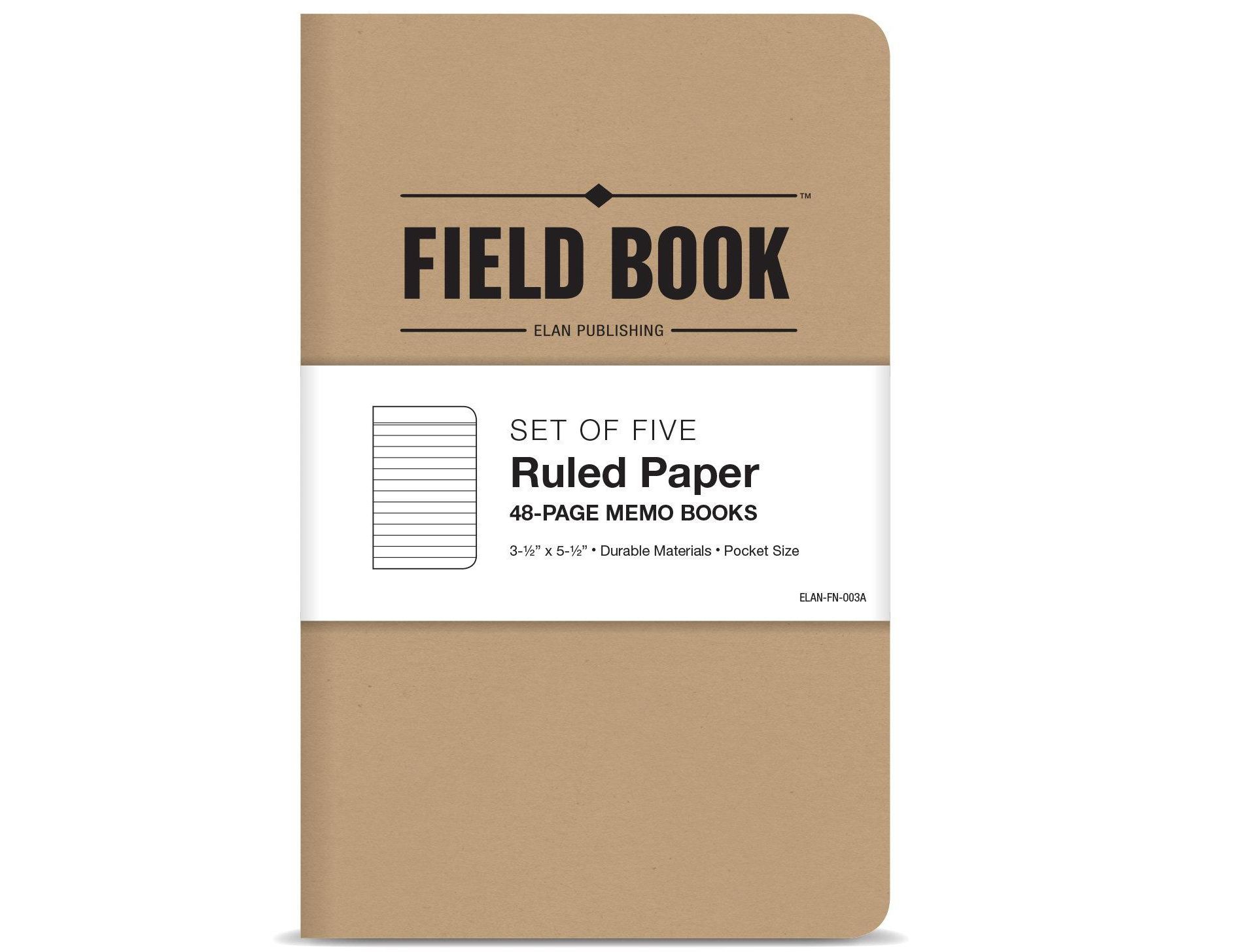 Elan Publishing Company Mini Field Book Set - Line Text / Kraft Cover