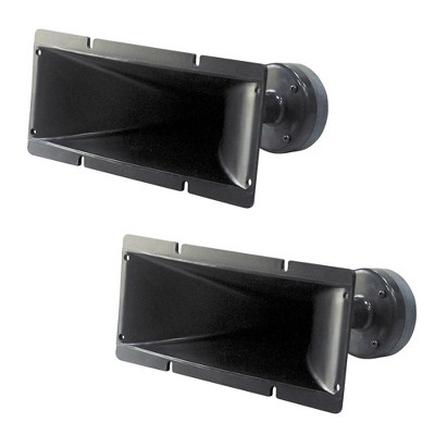 Pyle PH391 Single 4 x 10-Inch Midrange Vehicle Automotive Audio Tweeter Horn Driver 200 Watt Peak Power and 8 Ohm Impedance, Black (2 Pack)