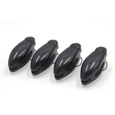 Unique Bargains Car Auto Sun Visor Clip Holder for Glasses Sunglasses Eyeglass Card Black 4 Pcs