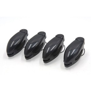 Unique Bargains Car Auto Sun Visor Clip Holder for Glasses Sunglasses Eyeglass Card Black 4 Pcs - 1 of 4