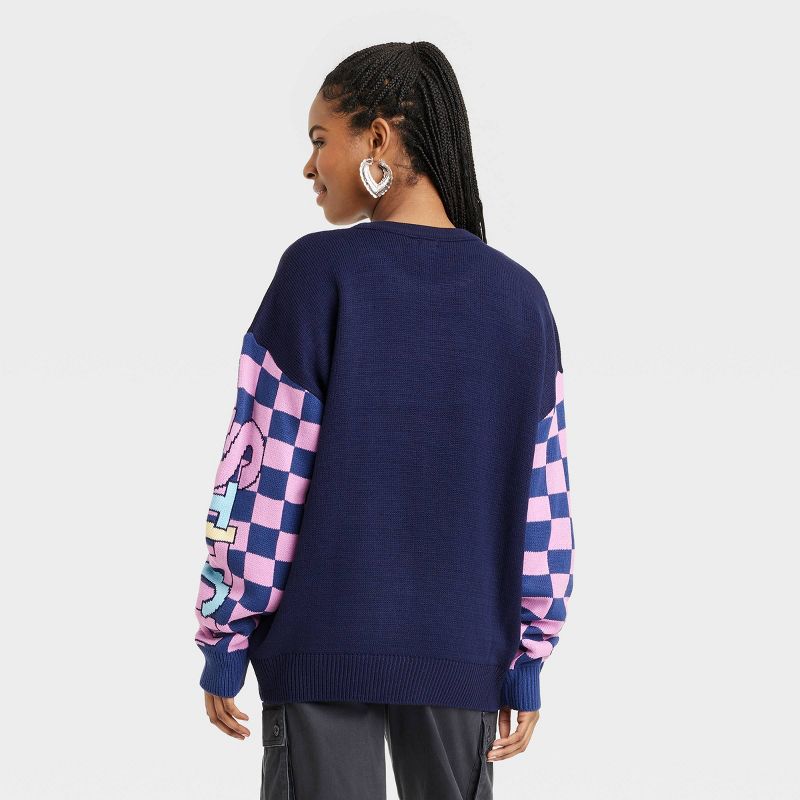 Women's Disney X Skinnydip Stitch Knitted Graphic Sweater - Blue, 2 of 4