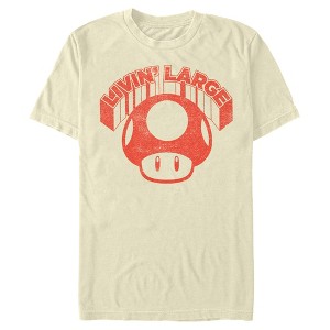 Men's Nintendo Livin' Large Distressed Power-Up Mushroom T-Shirt - 1 of 4