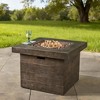 32'' WOOD SQUARE MGO FIRE PIT BROWN - 40,000 BTU - 2 of 4
