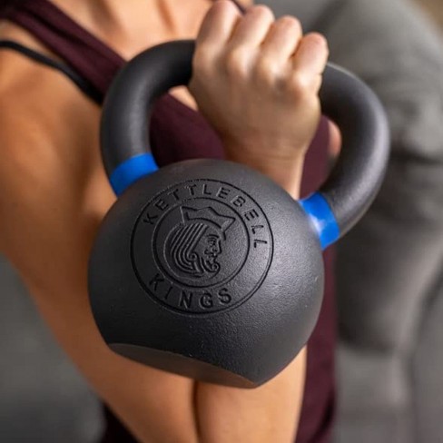 Kettlebell Kings 80lb Powder Coated Kettlebells With Durable Grip Rust Prevention Black And White Target