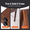 VEVOR A Frame Chalkboard Sign, Double-Sided Sidewalk Signs, Freestanding Vintage Wooden Chalk Board with Chalks & Magnetic Eraser, 20"x40", Brown - 4 of 4