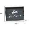 HomeRoots 16" Dark Blue And White Sweet Dreams Serving Tray With Handles - 3 of 4