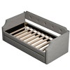 NicBex Twin Size Daybed Upholstered Day Bed with Trundle Bed Twin, Tufted Button and Copper Nail for Apartment - 4 of 4
