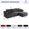 MAXYOYO Modular Sectional Sofa Couch, L Shaped Modern Cloud Couch with 1 Ottoman, Sofa in A Box - 2 of 4