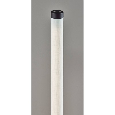 Dorsey Black Marble and Cotton LED Floor Lamp with Smart Touch