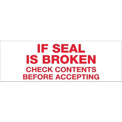 Tape Logic Pre-Printed Carton Sealing Tape "If Seal Is Broken..." 2.2 Mil 2" x 1 T902P166PK