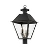 Livex Lighting Mansfield 4 - Light Post Light in  Black - 3 of 4