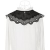 INSPIRE CHIC Women's Semi-Sheer Embroidery Neck Ruff Detachable Fake Dickey Collar Little Shawl 1 Pc - 3 of 4