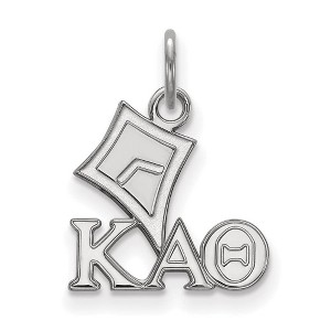 Black Bow Jewelry Sterling Silver Kappa Alpha Theta Greek Life Extra Small Pendant - 1 of 3