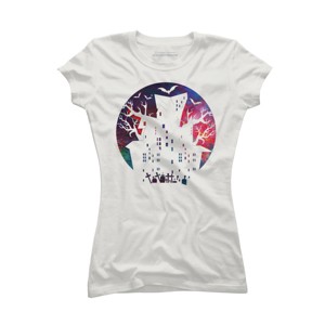 Junior's Design By Humans Halloween home By durungkapok T-Shirt - 1 of 3