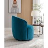 Kumasinova Teddy/Velvet Swivel Accent Chair,Armchair Barrel Chair with Black Powder Coating Metal Ring,Living Room Chair for Bedroom,Office,Nursery - 2 of 4