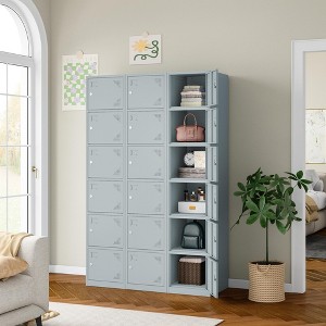 Mlezan 71" Metal Locker: Steel Storage for Bedroom, Gym, School, Office, or Garage.Ideal for Employee or Personal Use. - 1 of 4