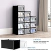 18Pcs Shoe Box Storage Organizer Foldable Sneaker Container Transparent For Entryway, Foyer, Hallway - 3 of 4