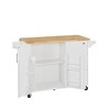 PAGED 54 inch Portable Wooden Dining Room Cabinet Large Capacity with 3 drawers Drop-Leaf Table Spice Rack & Towel Rack for Small Spaces - 2 of 4