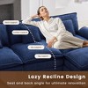 HYLEORY 105.9 in. Chenille Fabric 4-Seat Pillow Top Arm L-Shaped Secitonal Sofa with Ottoman - 3 of 4