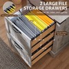 Farmhouse Bookshelf with 2 Large File Drawers, 72" Tall Bookcase with Storage,  4 Tier Rustic Wood Bookshelf for Home, Living Room - 4 of 4