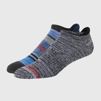 Hanes Originals Premium Men's Free Feed Heel Shield Socks 2pk - White/Blue 6-12