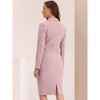 INSPIRE CHIC Women's Office Long Sleeve Blazer and Pencil Skirt Suit 2 Pieces set - 4 of 4