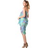 LA LEELA Women's Summer Beach Wrap Bikini Wraps Sarong Swimwear Cover up Skirt Swimsuit Pareo Coverups for Women One Size Blue, Floral - 3 of 4