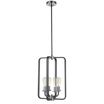 Craftmade Lighting Randolph 4 - Light Chandelier in  Flat Black/Brushed Polished Nickel