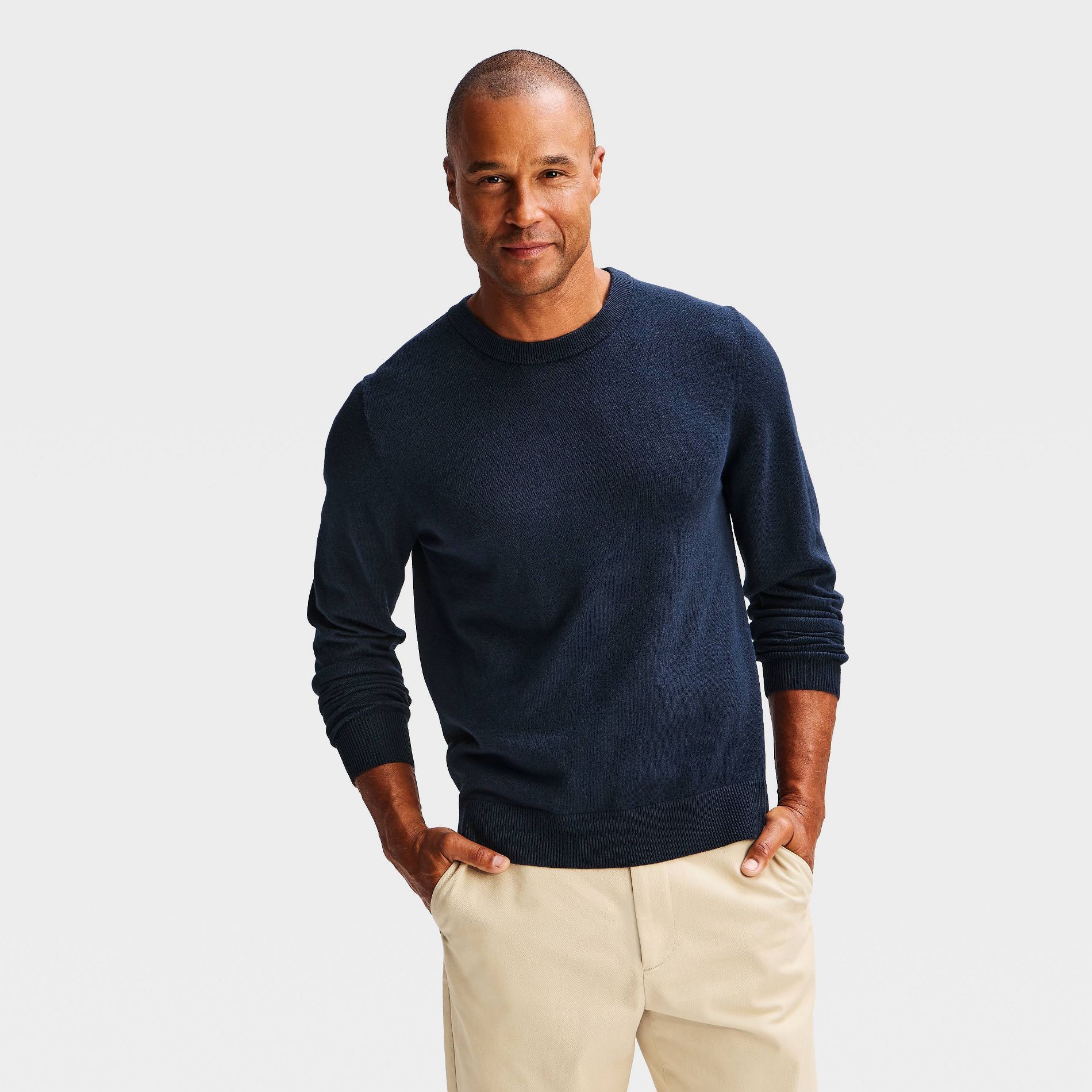 Men's Soft Knit Wool Blend Crewneck Sweater - Goodfellow & Co™