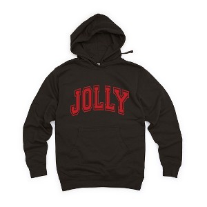 Simply Sage Market Women's Graphic Hoodie Jolly Varsity Thick Outline - 1 of 3