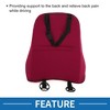 Unique Bargains Memory Foam Car Lumbar Support Cushion Washable with Tie - 3 of 4