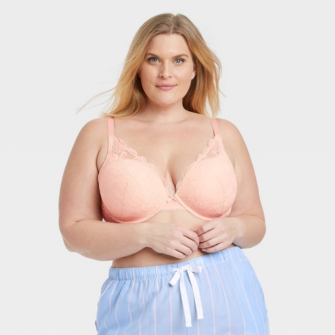Women's Plus Size Sublime Lace Push-up Bra - Auden™ Pink 46c : Target