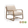 Taran Designs,Torrence Upholstered Solid Wood Accent Chair - 4 of 4