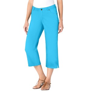 Woman Within Plus Size Petite Capri Stretch Denim Jean - 1 of 4