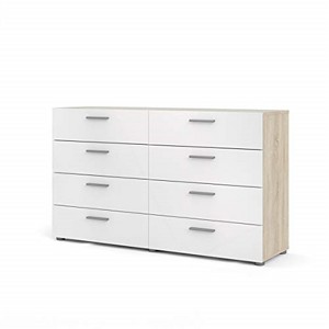 HomeStock Austin 8 Drawer Double Dresser, White - 1 of 4
