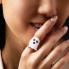 Ross-Simons Mother-Of-Pearl and Black Enamel Ghost Ring in 18kt Gold Over Sterling - 2 of 4